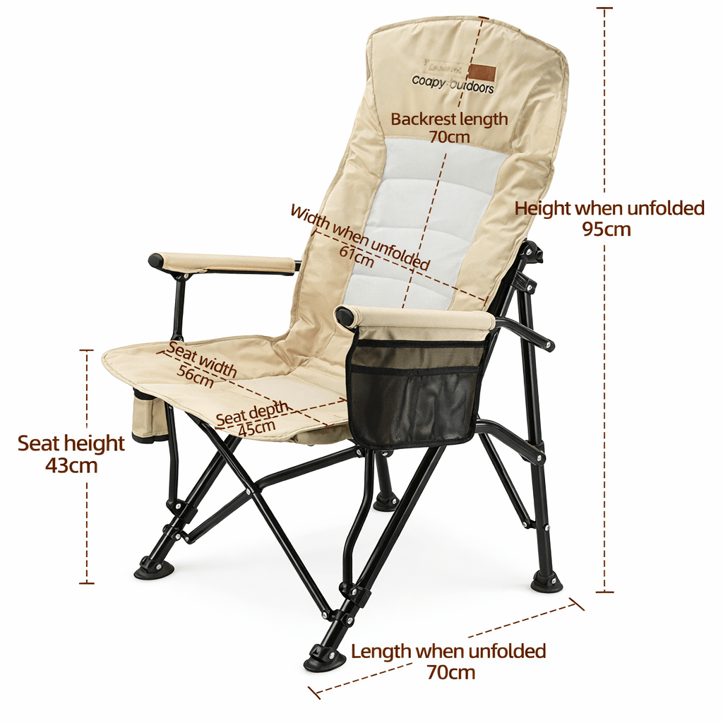 Fauteuil de Camping Coody Ouke – Inclinable jusqu'à 136° - Coody France