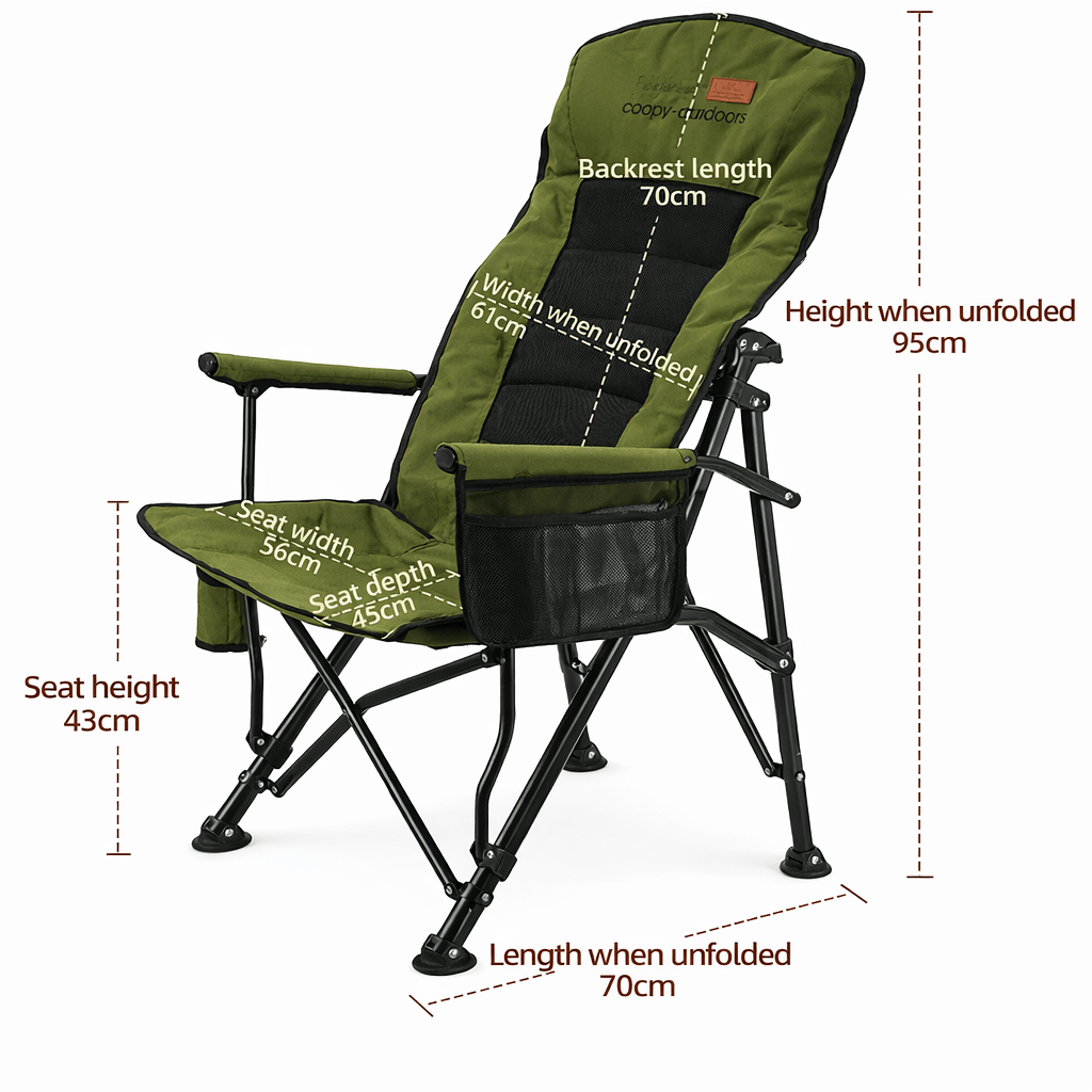 Fauteuil de Camping Coody Ouke – Inclinable jusqu'à 136° - Coody France