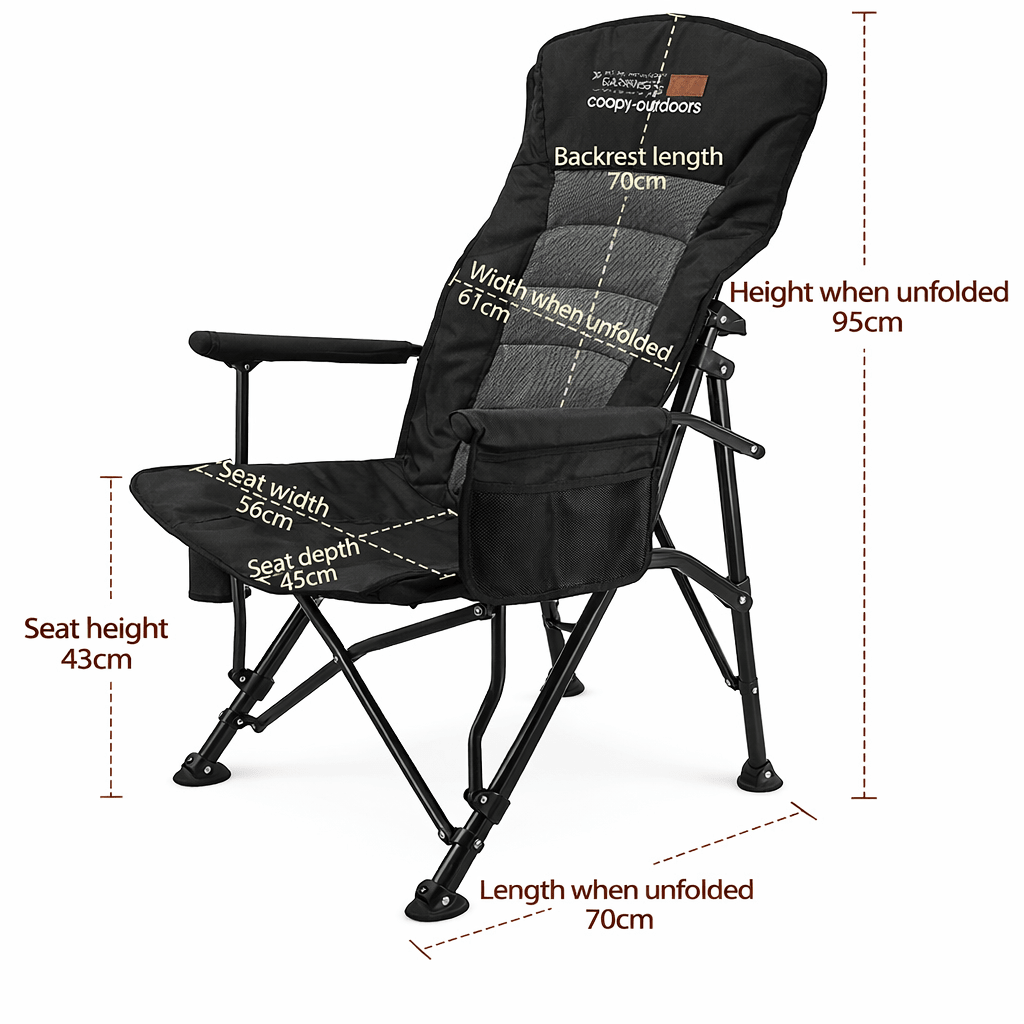 Fauteuil de Camping Coody Ouke – Inclinable jusqu'à 136° - Coody France