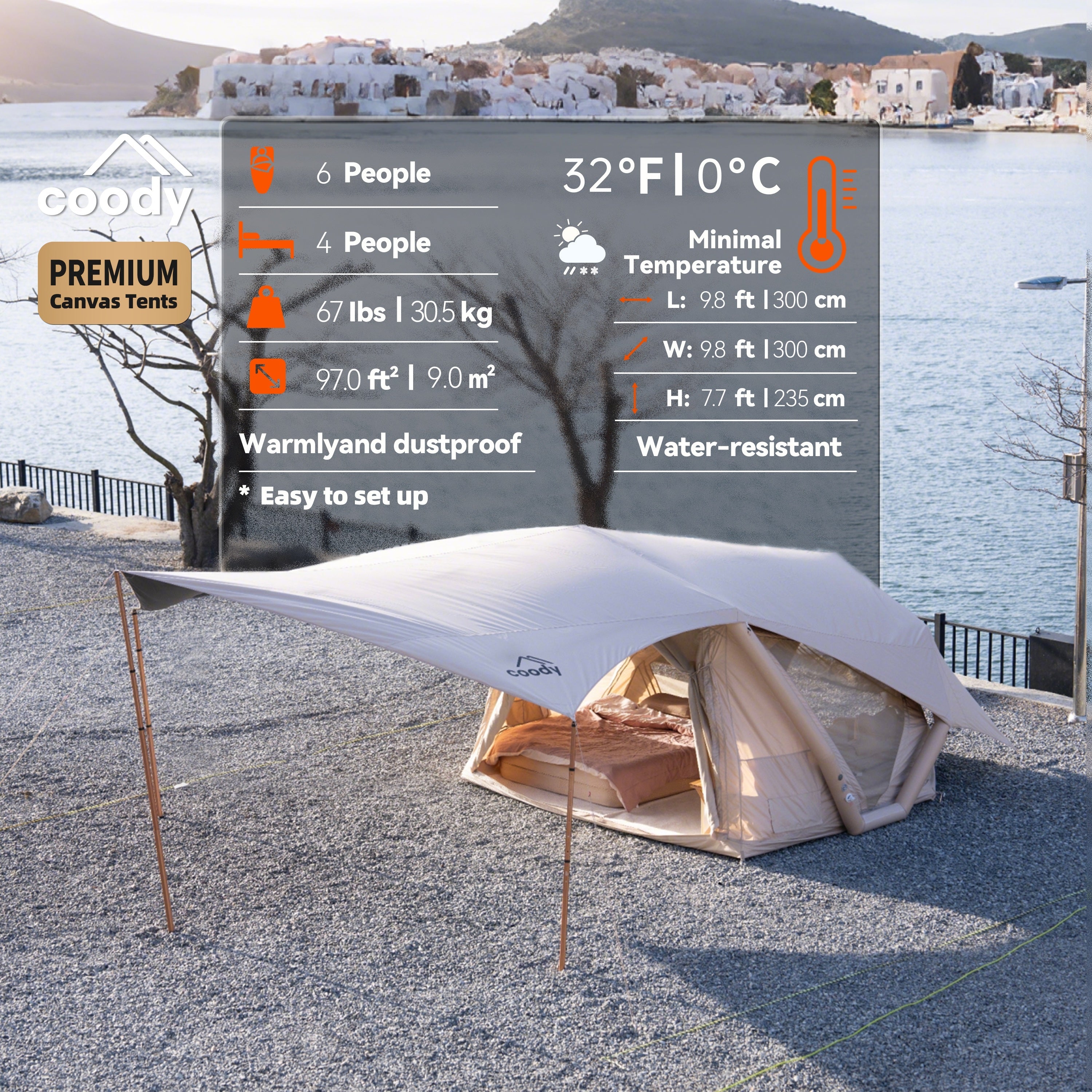 Tente Gonflable Coody Havena PRO – Auvent & Moustiquaire - Coody France